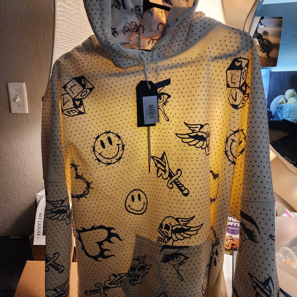 Focus Cream Colored Grim Hoodie